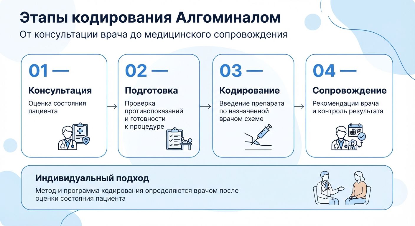 Кодирование препаратом «Алгоминал» в Кунгуре инфографика