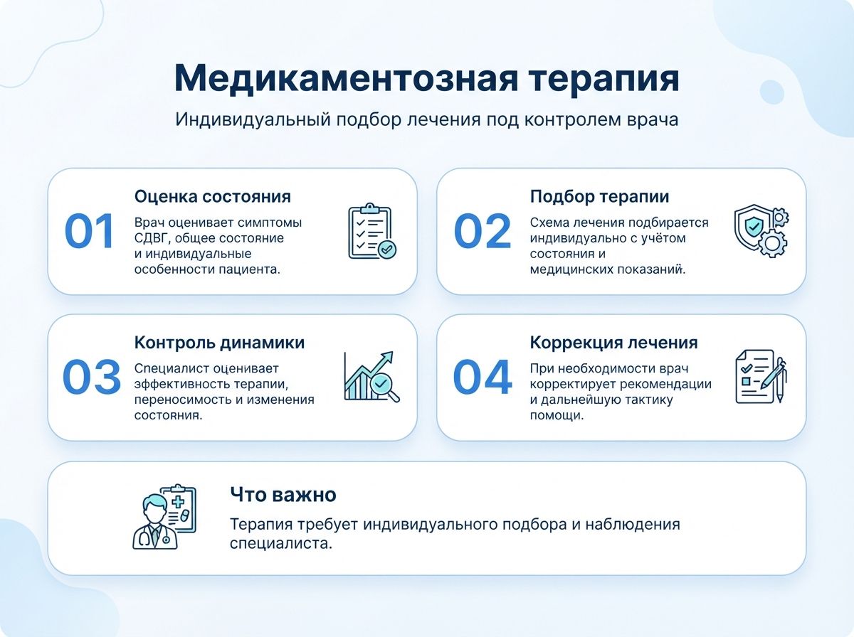 Лечение СДВГ в Кунгуре у детей и взрослыхинфографика